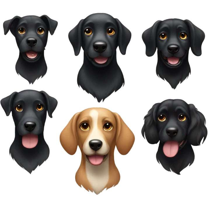 Black dogs emoji