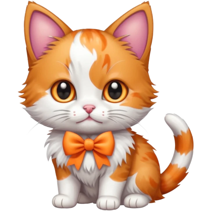 kitten with bow emoji