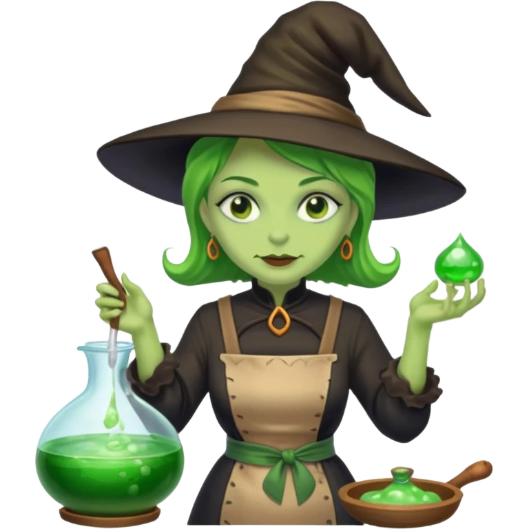 green witch cooking potion emoji