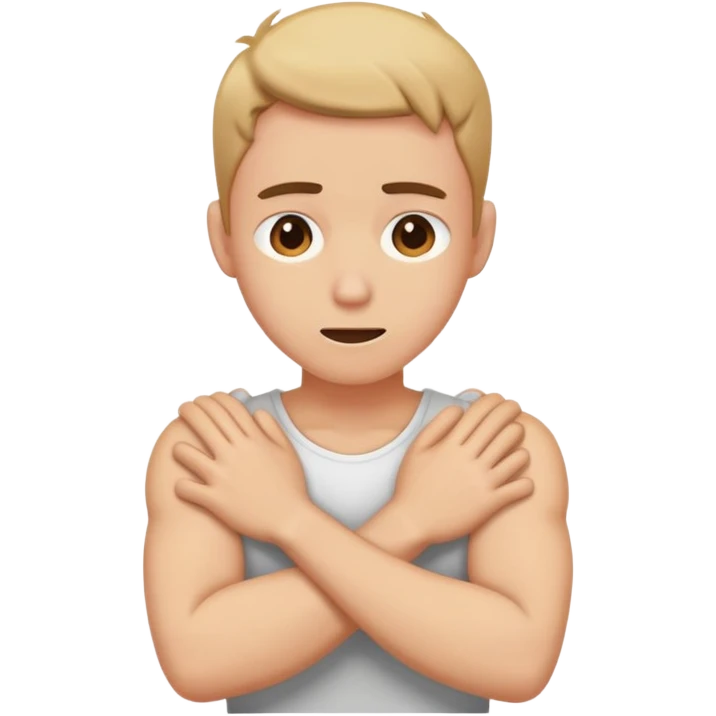 arms crossed around your neck crashing out  emoji