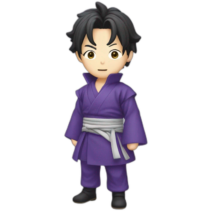 Satoru gojo doing a hollow purple emoji