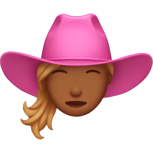 Pink cowgirl hat  emoji