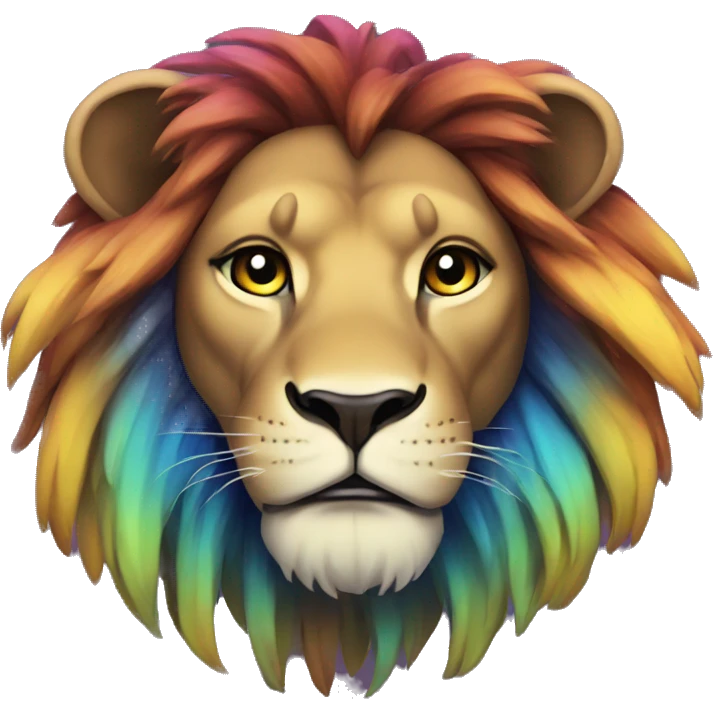 Trippy lion emoji