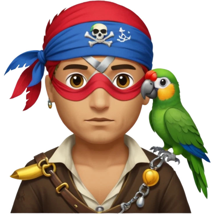 pirate and parrot emoji