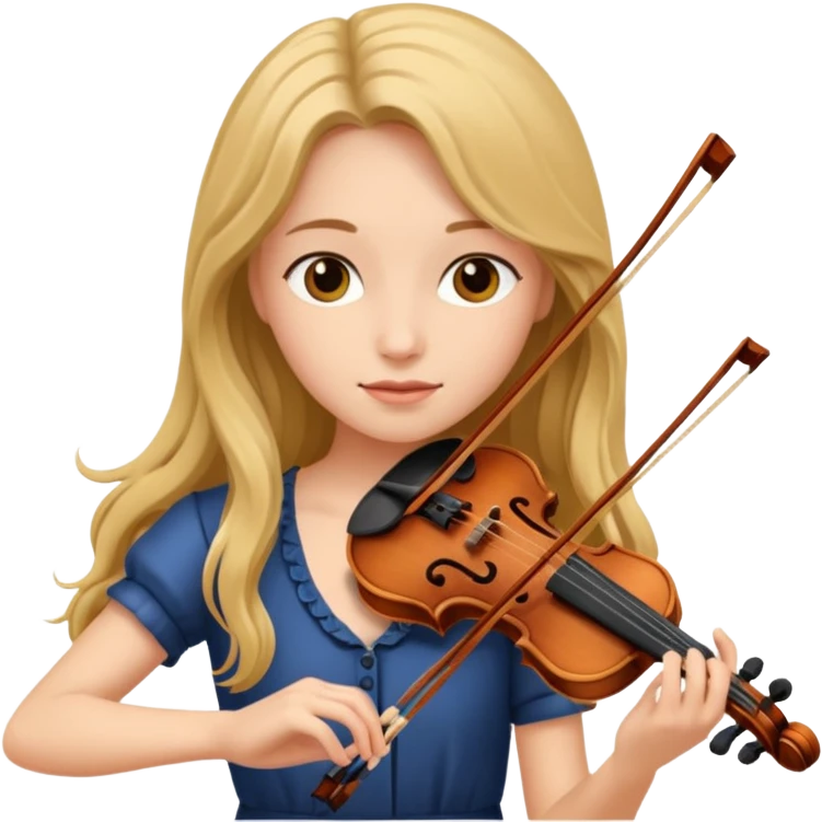 Girl playing violin emoji