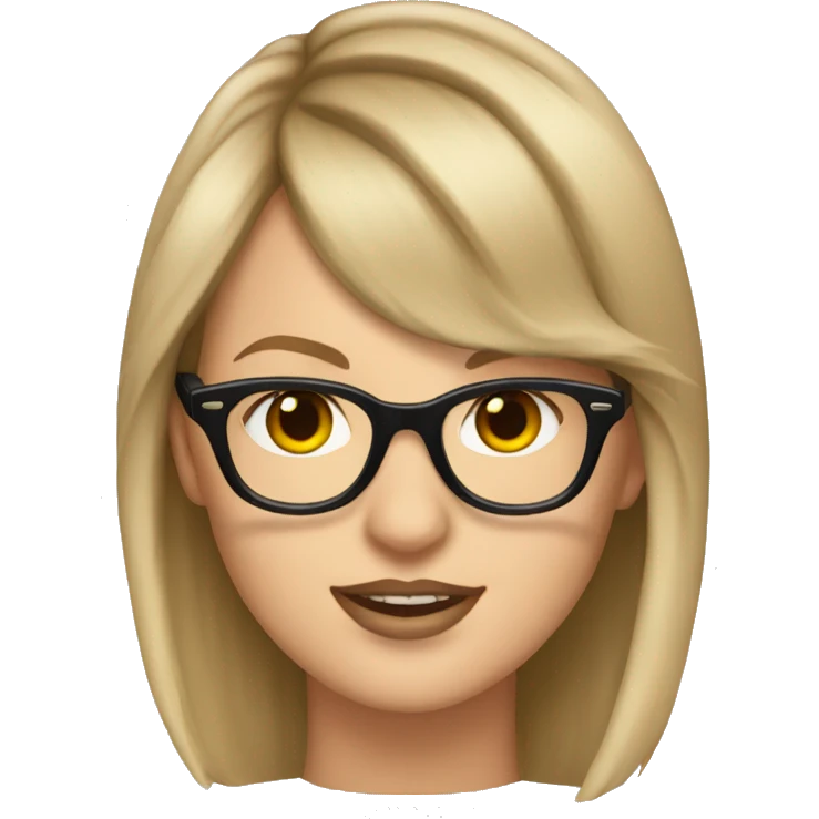 Taylor swift wearing glasses  emoji