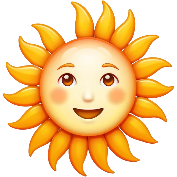 Running sun emoji