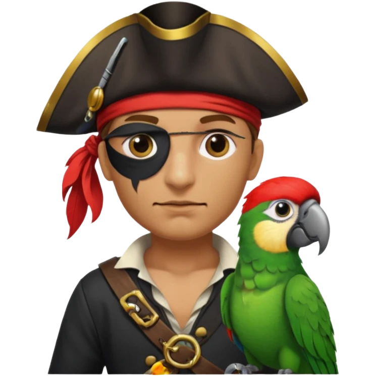 pirate and parrot emoji