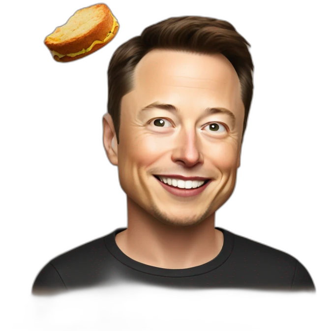 elon musk comendo torta emoji