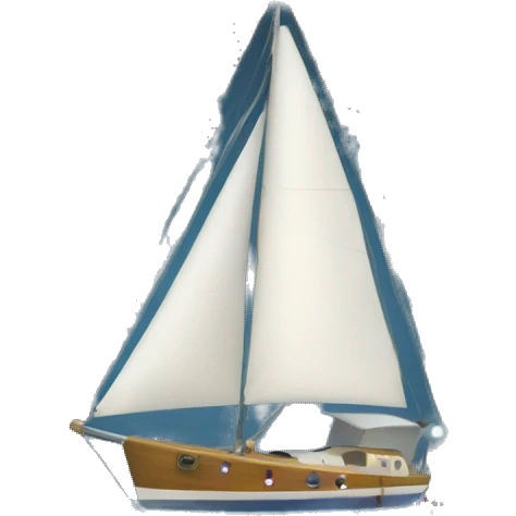 Sailboat with Christmas lights emoji
