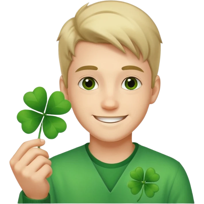 Young man wishing luck emoji