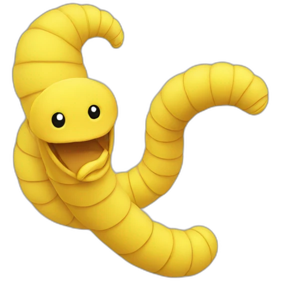 worm yellow cap emoji
