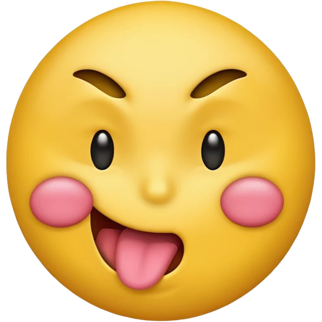 Fassa um emoji simples aquele da carinha amarelo dando língua e dando coloco de forma bem rebelde emoji