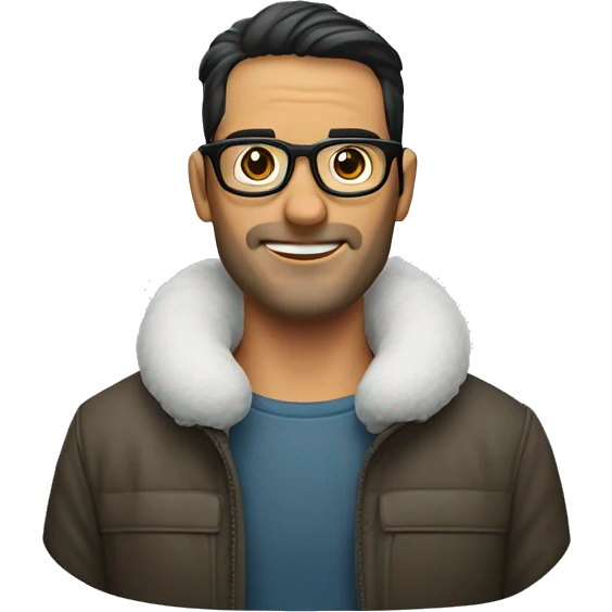 hombre rubio con rulos y con lentes de nieve emoji