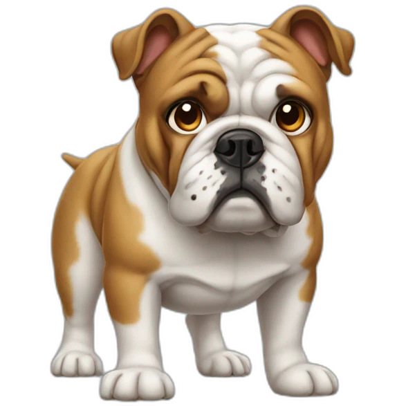 Dog Bulldog full-height emoji