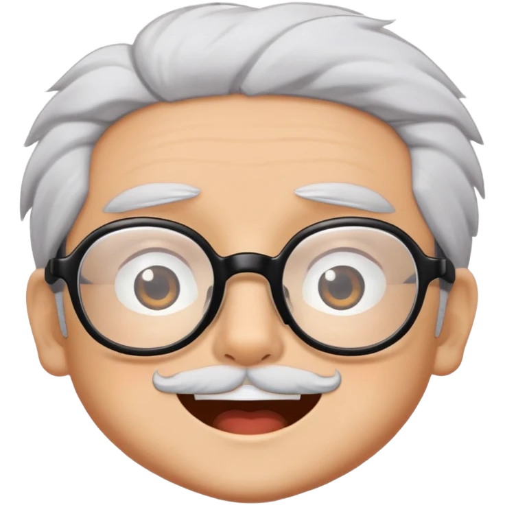 _cinematic-realistic-portrait-of-ghibli,-depicted-with--large-rectangular-glasses,-his-happy-expression-rendered-in-lifelike-detail,-illuminated-with-soft,-realistic-lighting-that-emphasizes-his-creative-genius, his eyes shut  and big bushy black eyebrows emoji