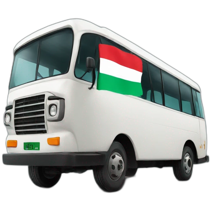 Buss with uae flag emoji