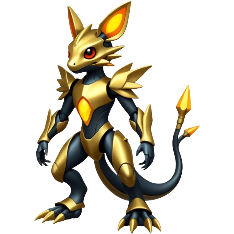 Modern Cyber Lombax-Fakémon-creature, full body emoji