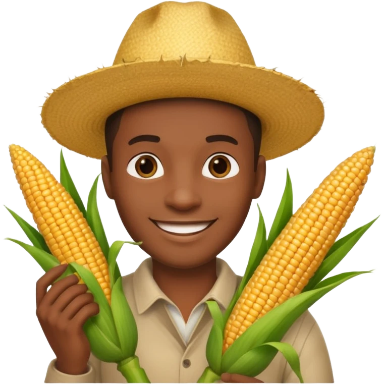 BLACK MAN HOLDING AN CORN POT emoji