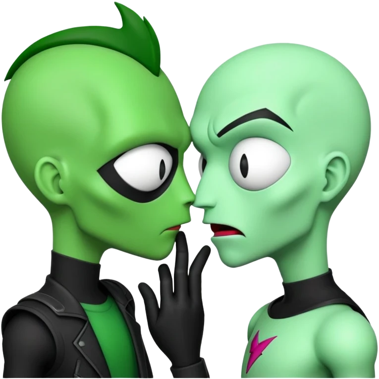 dib membrane and invader zim kiss emoji