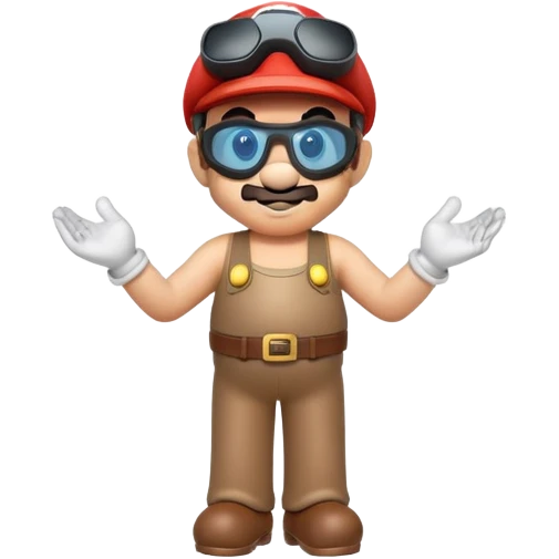 Super mario with VR Glasses (full picture) emoji