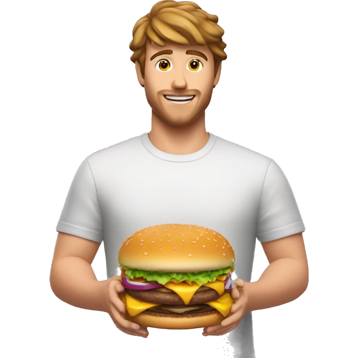 Mr beast qui tient un burger emoji