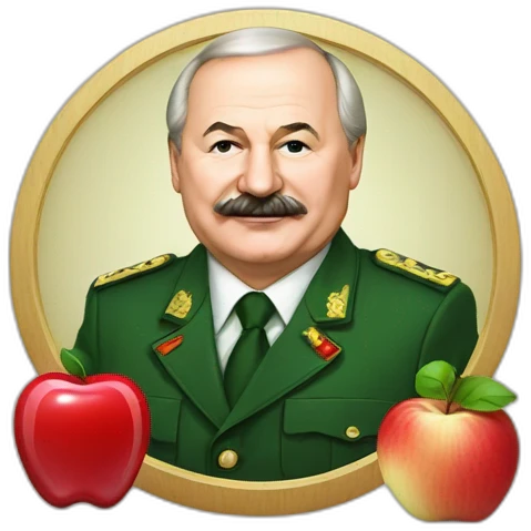 Lukashenko with Apple emoji