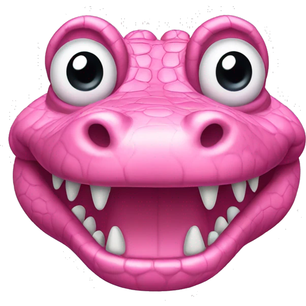 Pink alligator  emoji