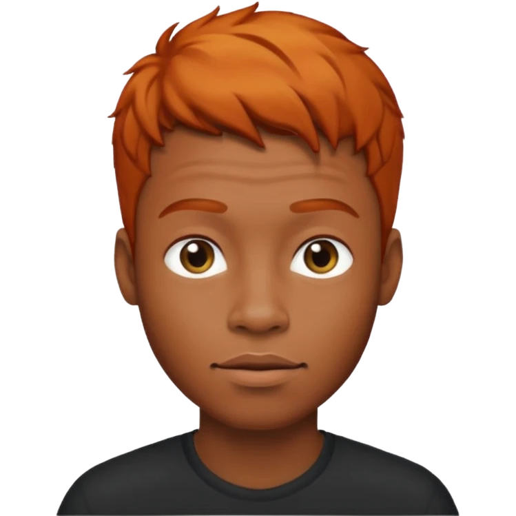Black ginger man emoji