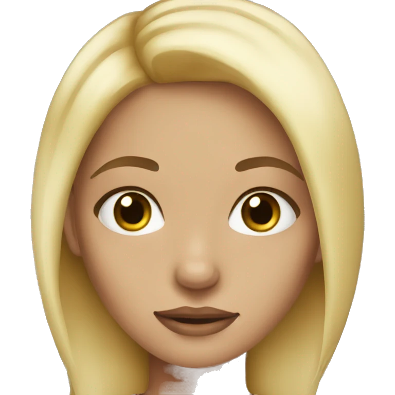 beautiful girl blonde hair emoji