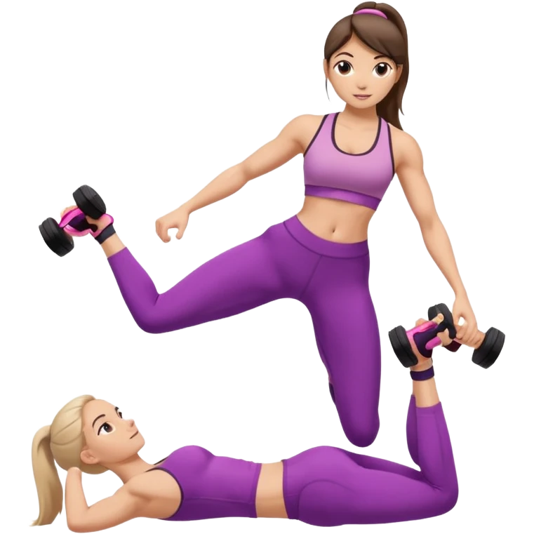 girl working out glutes abs workout emoji
