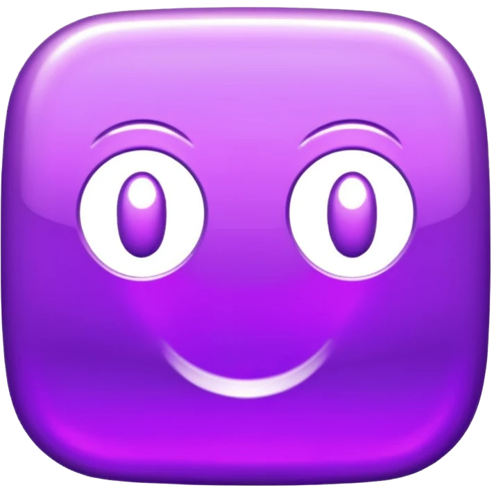 shiny purple text saying "YOU" emoji
