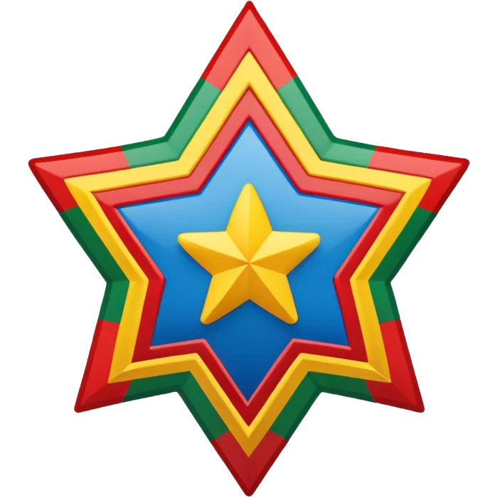 High quality, well designed, Druze star flag IOS emoji. emoji