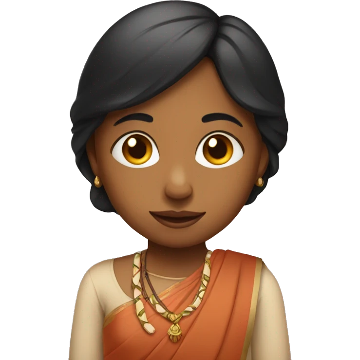 Indian woman with a child emoji