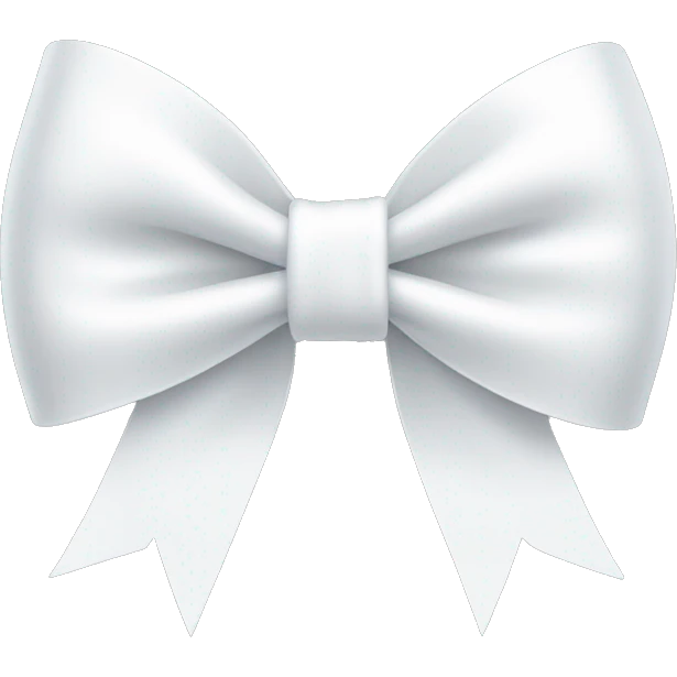 White bow on white bow emoji
