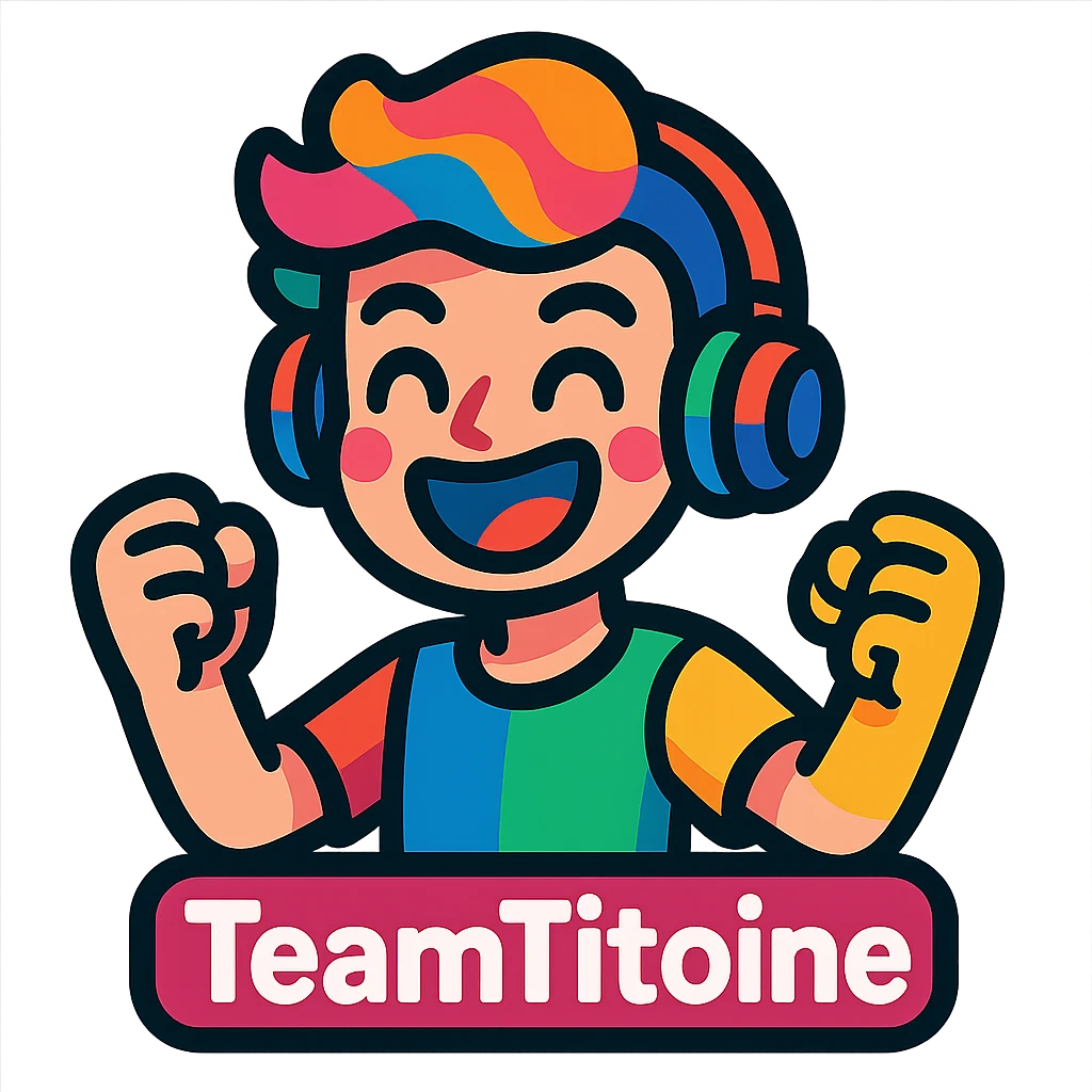 energetic and colorful TeamTitoine icon in vibrant toon style emoji