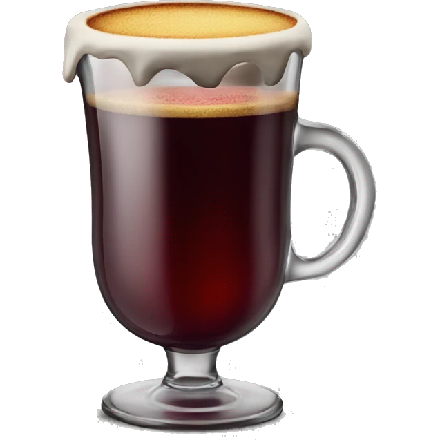 Hot red wine Glühwein cup without face emoji