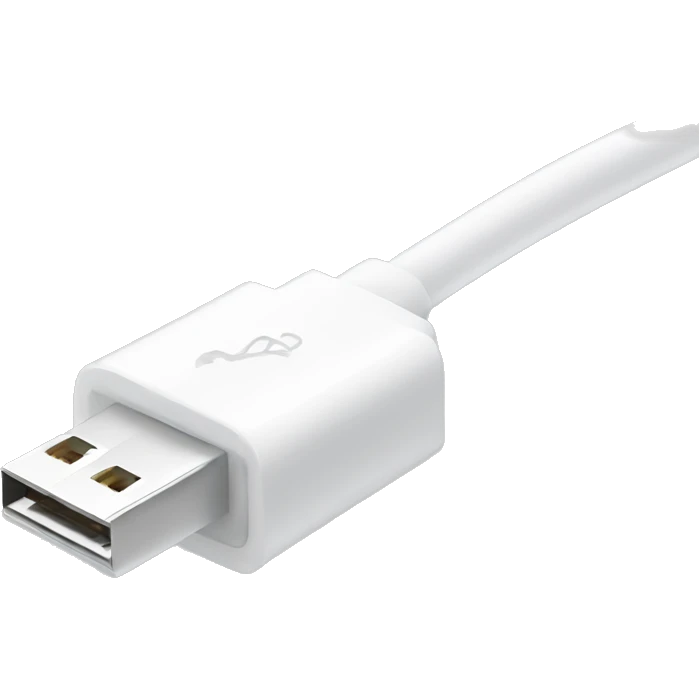 White usb cable  emoji