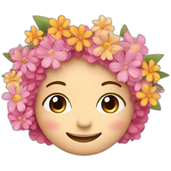 Smile with flowers emoji