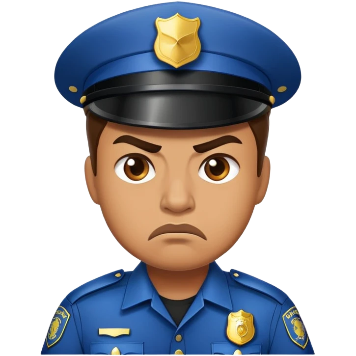 Angry police officer emoji