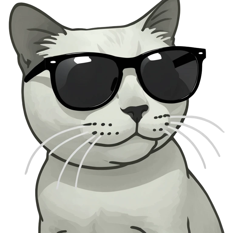 Cat with sunglasses emoji