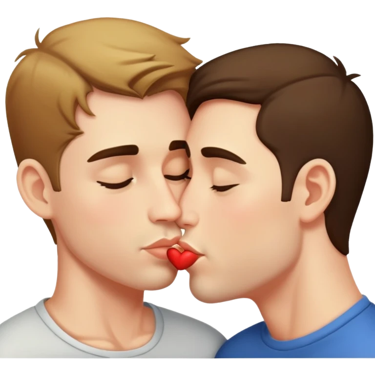 Two guys kissing emoji