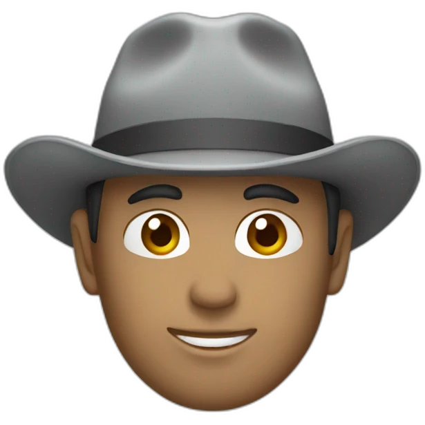 gray hat emoji