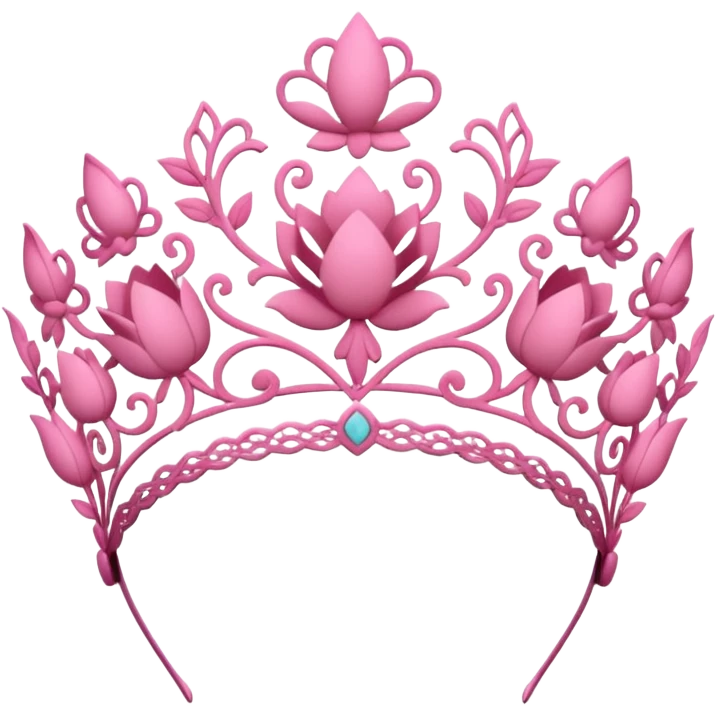 Pink dantel headpiece  emoji
