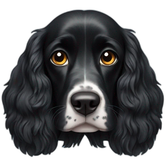 Black Russian spaniel emoji