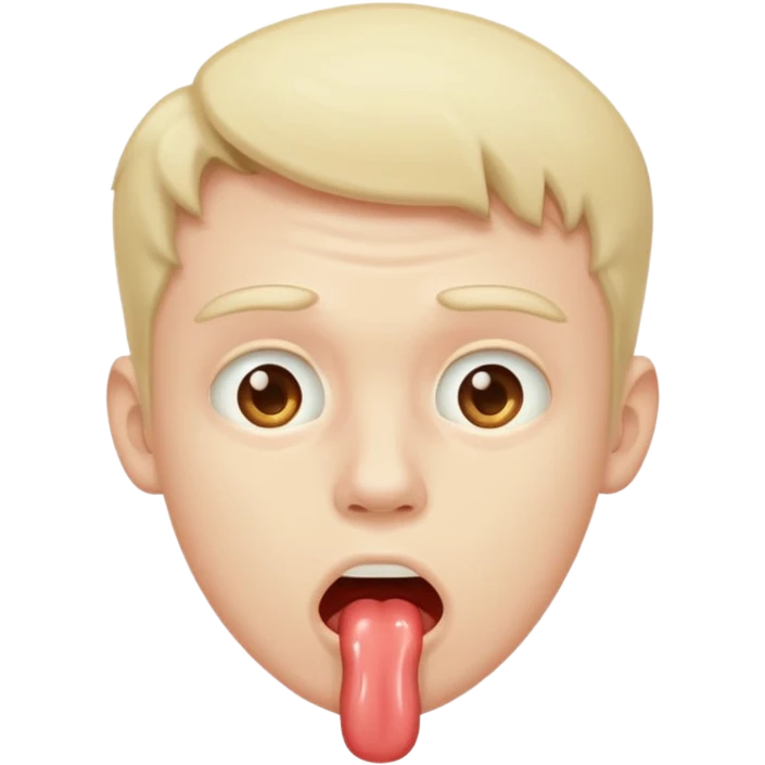 Guy drooling saliva emoji