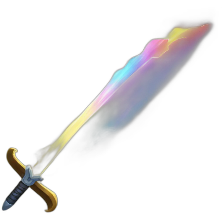 sword rainbow lightning emoji