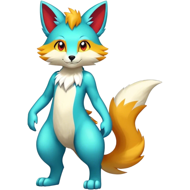 Shiny Cool Anthro Sona Fakemon Full Body emoji