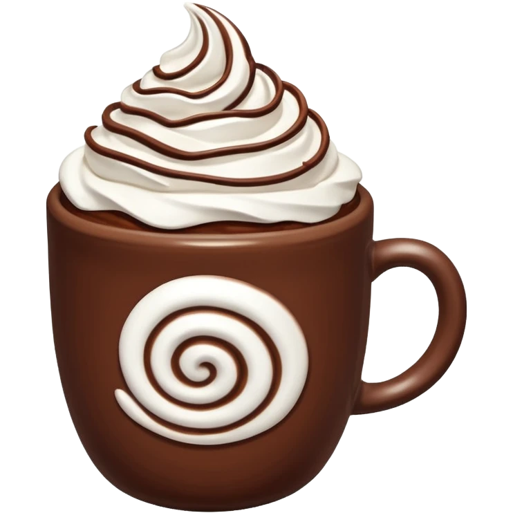 Make a hot chocolate with whipped cream emoji