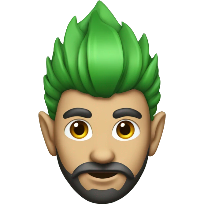 Elf man with Mohawk and black beard  emoji